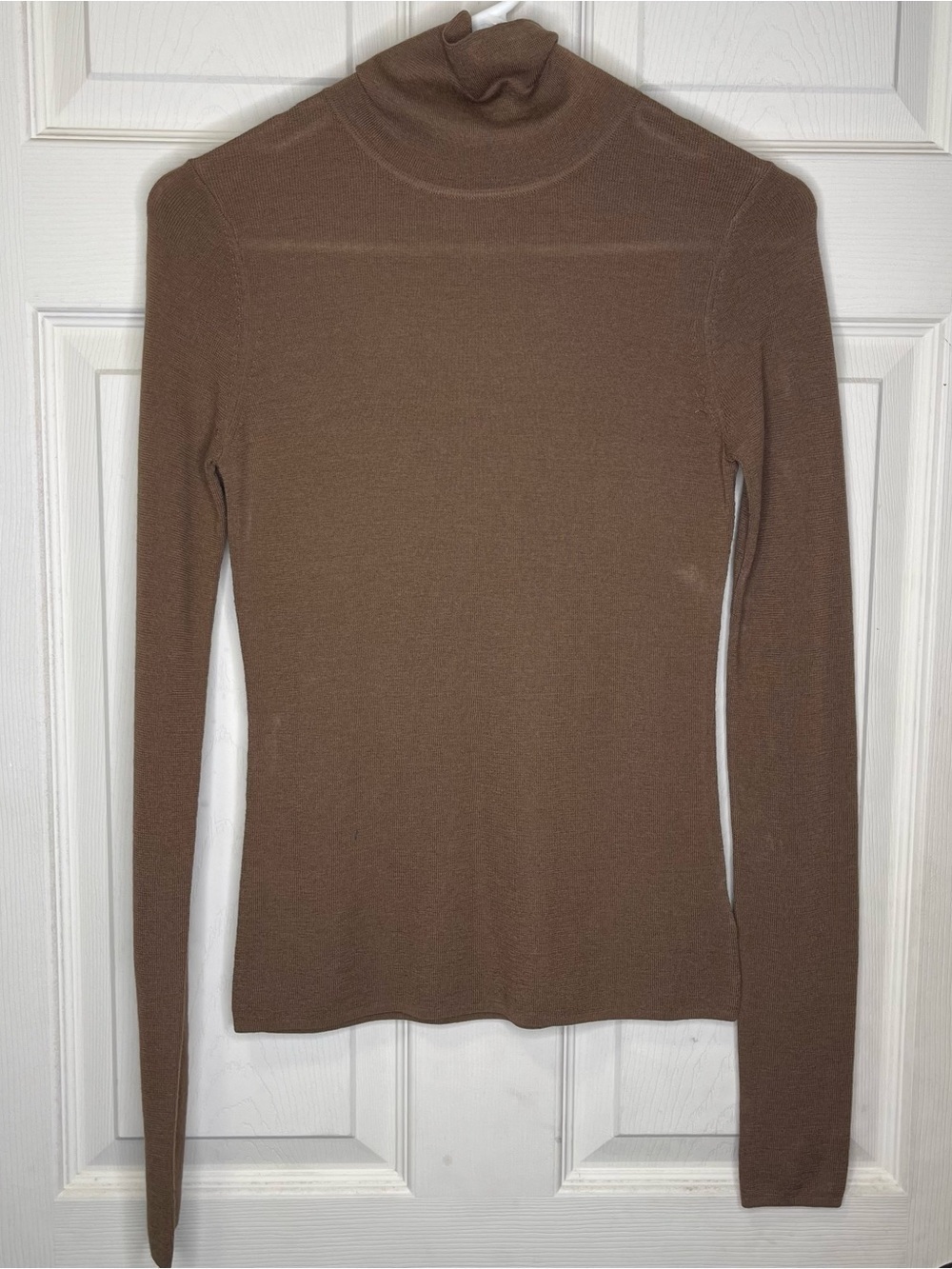 White And Warren Women's Super Fine Merino Fitted Turtleneck Sz M